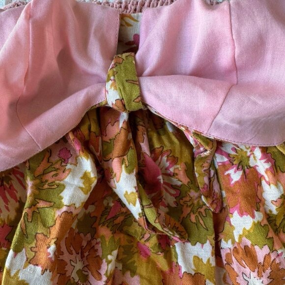 House of Harlow Tiered Maxi Dress Backless Ribbon Ruffle Bohemian - Picture 12 of 13